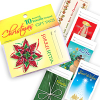 Christmas 10 Pack Asst. Gift tags 3.5in. x 2in.